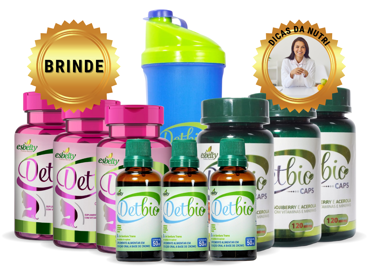 Detbio liquido e capsula, 3 frascos